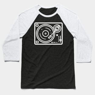 Simple Vinyl Record Player Turntable Baseball T-Shirt